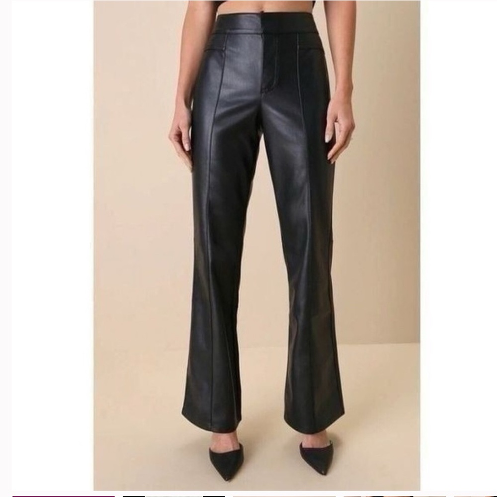 Free People We The Free Uptown Vegan Leather Pants Black Size 0